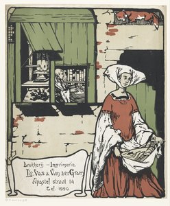 Anúncio para a empresa de impressão De Vos & Van der Groen em Antuérpia de Unknown