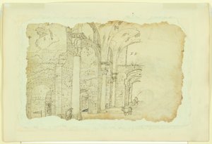 Ruínas dos Termos de Diocleciano (reto); Outra visão do mesmo assunto (verso) de Unknown