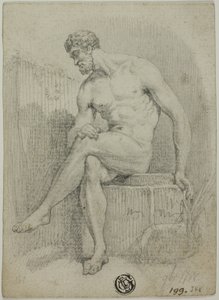 Nu masculino sentado (da estátua) de Unknown