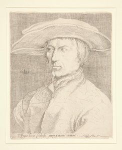 Auto-retrato do artista, 1525 [Retrato de um homem, chamado Lucas van Leyden, auto-retrato] de Unknown