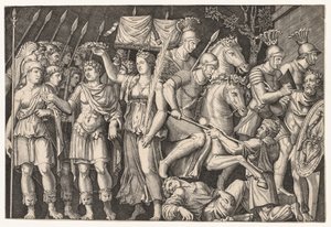 Espelho da Magnificência Romana: Trajano Entre a Cidade da Vitória e Roma (O Imperador Trajano) de Unknown