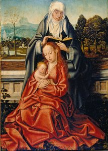 A Virgem e o Menino com Santa Ana, século XV de Unknown