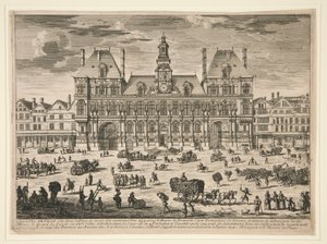 Vista do Hotel de Ville, Paris de Unknown