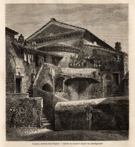 Uma cloaca atrás da capela de San Crispino de Unknown artist
