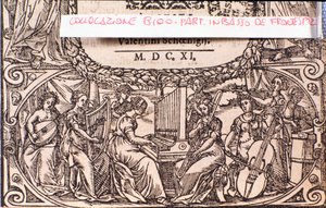Um concerto, detalhe. Frontispício do Compêndio de música de Adam Gumpeltzhaimer de Unknown artist