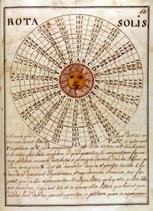 Uma página manuscrita por Giovanni Pico della Mirandola (1463 - 1494) (Jean Pic de la Mirandole) - em "Compendium Artis Magnae et cabalisticae". de Unknown artist