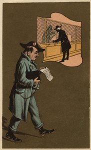 Um inspector de impostos, cromolitografia anónima, finais do século XIX. de Unknown artist