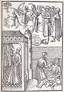 Um urologista e cirurgião no século XV. de Unknown artist