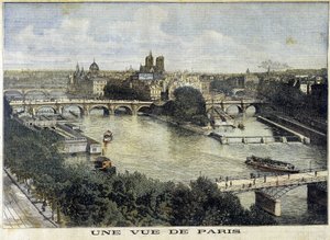Uma vista de Paris - no "The Petity Journal de Unknown artist