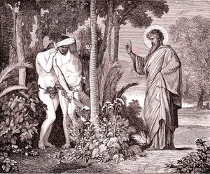 Adão e Eva, Fac-simil do livro de Louis Veuillot "Jesus Cristo" impresso em Paris de Unknown artist