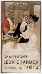 Cartaz publicitário de Léon Chandon champagne, final do século XIX de Unknown artist