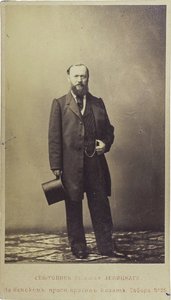 Alexandre Ostrovski - Retrato do Dramatista Alexander N. Ostrovsky (1823-1886), Anônimo. Fotografia de Unknown artist