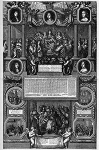Almanach para o ano 1682 representando o nascimento do Dauphin (Louis de France conhecido como o Grande Dauphin de Unknown artist