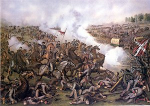Guerra Civil Americana (1861 - 1865): Batalha dos Cinco Garfos (Virginia) 01 de Abril de Unknown artist