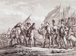 Guerra Revolucionária Americana: rendição do General Burgoyne em Saratoga de Unknown artist