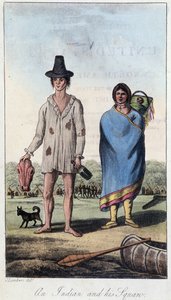 Um índio e a sua squaw, Canadá de Unknown artist