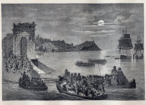 Ancona (Ancona) - Expedição de Ancona à Itália lançada por Louis Philippe I na noite de 22-23 de fevereiro de Unknown artist