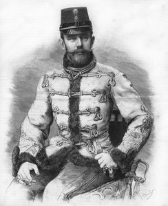 Arquiduque Rodolfo de Habsburgo (1858-1889), Príncipe Herdeiro da Áustria. Gravura de 1889. de Unknown artist