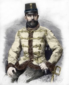 Arquiduque Rodolfo de Habsburgo (1858-1889), Príncipe Herdeiro da Áustria. Gravura de 1889. de Unknown artist