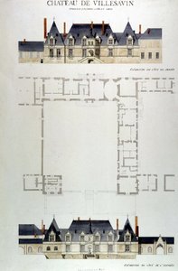 Arquitectura do Château de Villesavin, Tou en Sologne, Loir et Cher (41) de Unknown artist