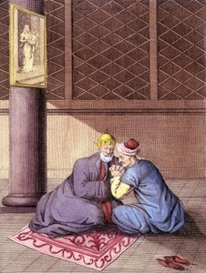 Bispo arménio a ouvir as confissões de um homem. de Unknown artist