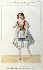 A bailarina austríaca Fanny Elssler (1810-1884) no ballet "La gipsy" estampa do século XIX de 1839 de Unknown artist