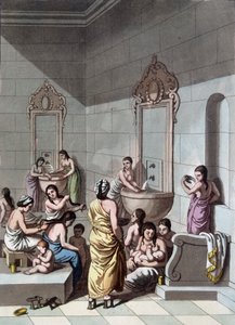 Bains publics en Palestine - in "Le costume ancien et moderne" de Ferrario, ed. Milão de Unknown artist
