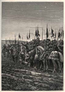 Antes da batalha de Agincourt - Guerra dos 100 anos: Batalha de Azincourt (Pas-de-Calais) 25 de Outubro de Unknown artist