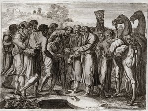 Bíblia de Royaumont, Velho Testamento: José vendido pelos seus irmãos. de Unknown artist