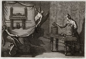 Bíblia de Royaumont, Velho Testamento: A mesa de propostas de pães no Tabernáculo. Ilustração de 1811. de Unknown artist
