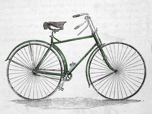 Modelo de bicicleta com moldura. de Unknown artist