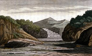 Brasil, rio e terra rica em pepitas douradas. Gravura do século XIX) /Leemage de Unknown artist