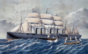 Navio a vapor britânico Great Eastern de Unknown artist