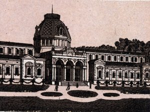 Budapeste, Hungria: vista das termas da Ilha Margaret (Isle Margareth). in "O mundo ilustra 168 vistas" Sem data (final do século XIX) de Unknown artist