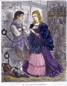 Cartucho visitado por uma senhora na prisão - em "Cartucho, rei dos bandidos", de Grandpré de Unknown artist
