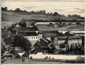 Casa Central de Clairvaux (prisão de Clairvaux) - Champagne-Ardenne - gravura em "PATRIE" - DESCRIÇÃO PACUREQUIREQUE DE LA FRANCE EN 6 VOLUES BY LUCIEN HUARD - final do século XIX de Unknown artist