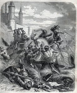Carlos III, conhecido como Carlos de Duras (Durazzo), rei de Nápoles, entrou em Nápoles, com a ajuda do povo, no dia 16 de julho. de Unknown artist