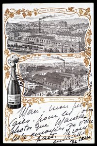 Chateau de Beijing em Epernay e a sucursal de Champagne "Mercier" no Luxemburgo, início do século XX de Unknown Artist
