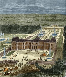 Chateau de Vaux Le Visomte (Vaux-Le-Vicomte) na época do rei Luís XIV. Gravura do século XIX. de Unknown artist