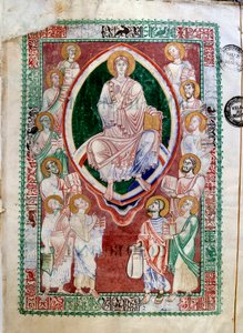 Cristo e os profetas do Antigo Testamento. Manuscrito da Abadia de Citeaux. Comentários sobre Jeremie de Saint Jerome (século XII). Dijon, Biblioteca Municipal de Unknown artist