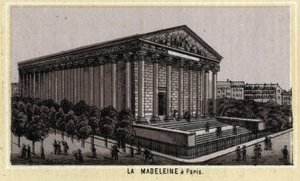Igreja da Madeleine em Paris. de Unknown artist