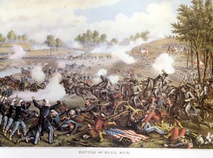 Guerra Civil (1861 - 1865), Guerra Civil Americana 21/7/1861: Primeira Batalha de Bull Run ou Primeira Batalha de Manassas: Virginia, os Confederados comandados pelo General Beauregard derrotaram as tropas nórdicas do General Mac Dowell. Gravação. de Unknown artist