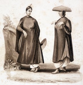 Mulheres coinchinenses. Vietname v. 1850. de Unknown artist