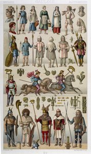 Fantasias, armaduras e armas dos Gálicos e seus guerreiros de Unknown artist