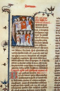 Concílio de Nicéia - Iluminação manuscrita (antiga tradução latina dos primeiros concílios ecumênicos atribuídos a Isidore), Idade Média (ref. 365, 351r). B. Sr. Toulouse. Pedido de autorização para a Biblioteca Municipal de Toulouse (tel: 05 62 27 66 de Unknown artist