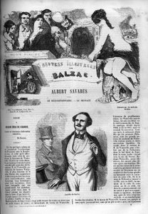 Capa para o romance "Albert Savarus". de Unknown artist