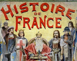 Capa do livro "Histoire de France" com personagens históricos. de Unknown artist
