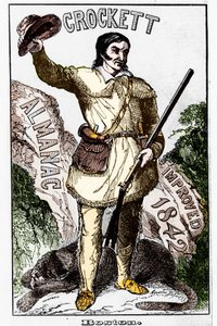 David Crockett (1786-1836), pioneiro americano - Almanaque de Unknown artist