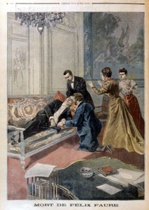 Morte de Félix Faure nos salões do Eliseu - no "Le Petite Journal" de 26/02/1899 de Unknown artist