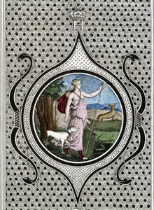 Diane (Artemis) caçadora. Gravura do século XIX de Unknown artist